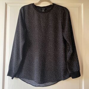 NEW White Dot Pullover Blouse By Jones & Co
